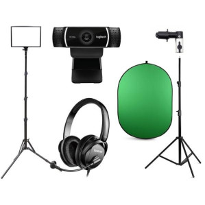 [오토케] 게임방송 풀패키지/큐브라이트45 LED 조명/로지텍 C922/탁스타 TS-451M 헤드셋/크로마키 배경 &gt; 영상가전