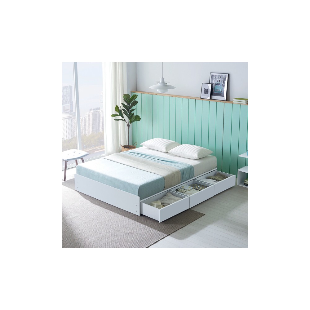 오피스침대 좁은방 공간활용이 좋은 침대프레임 매트리스포함/슈퍼싱글/더블/퀸/싱글