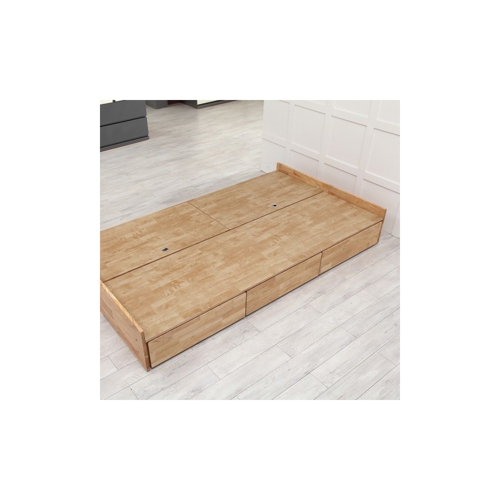 리퍼 린 무헤드 슈퍼싱글 침대프레임 원목 침대