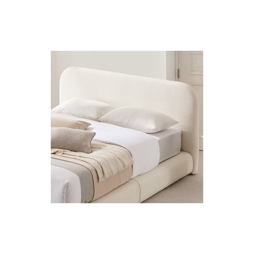 상일리베가구 몽드/아엘 부클레 패브릭 호텔 퀸침대 프레임 (매트리스 선택)