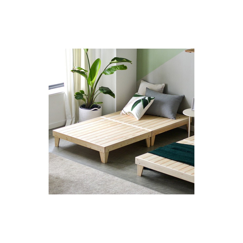 아씨방 원목마루 평상형침대 프레임SS