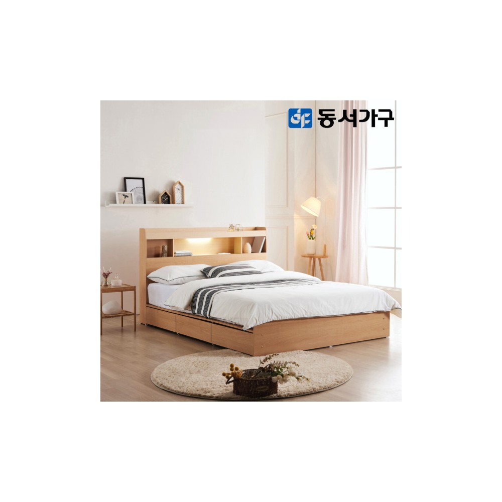 팬타 LED 수납 침대 베스트 침대 모음전 / 편백원목 슈퍼싱글 퀸 매트리스 서랍 침대 사은행사