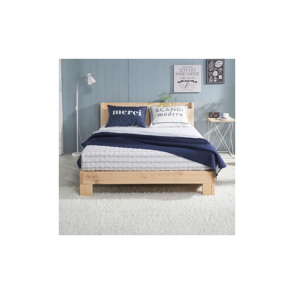몰덴 퀸(Q) 원목침대 프레임 평상형침대 소나무원목