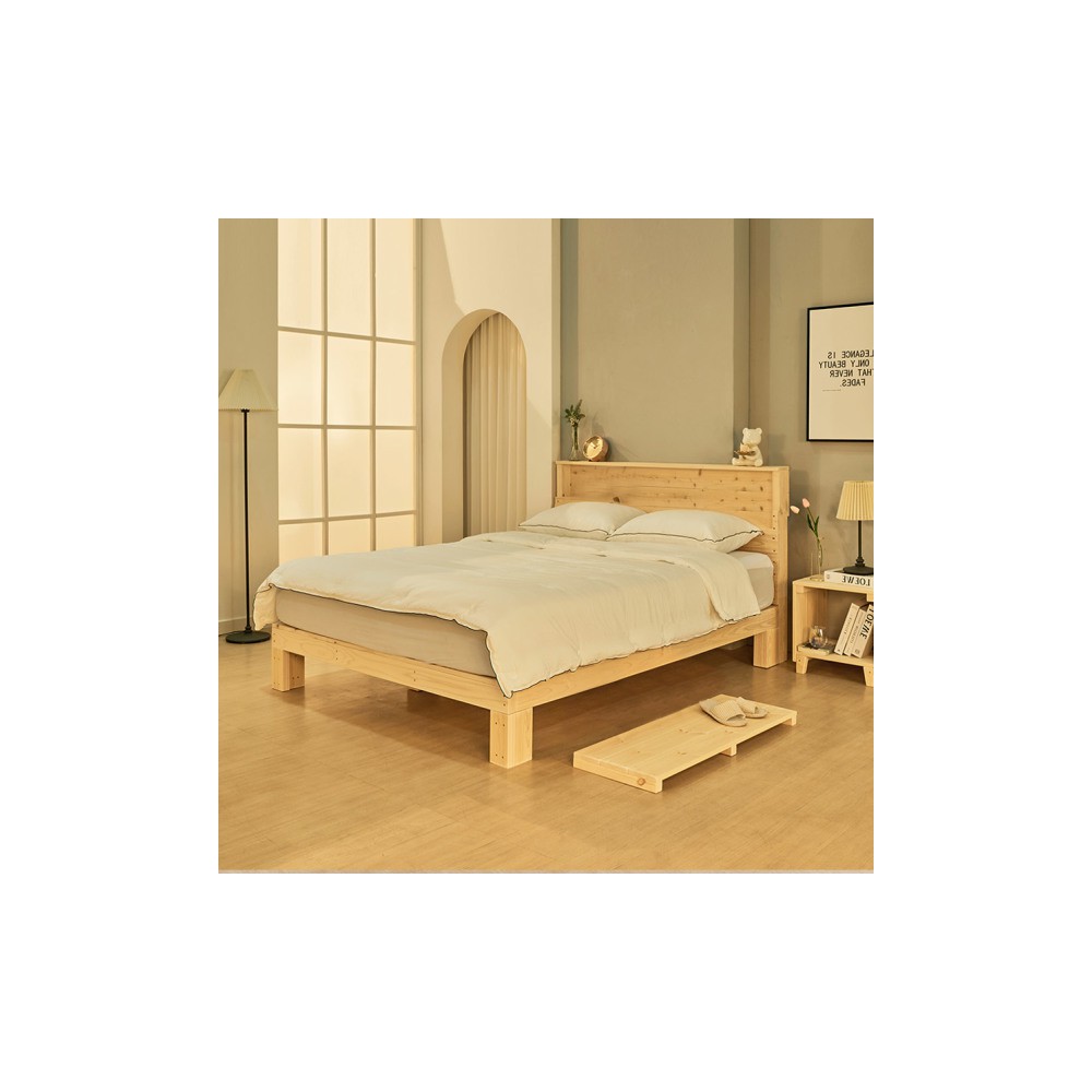 레드파인 평상마루형 슈퍼싱글 통원목 침대프레임