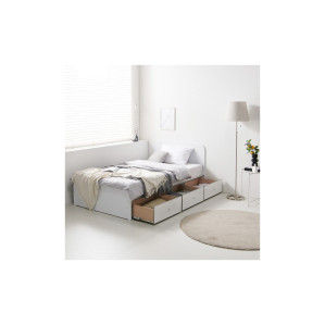 마스터 수납 슈퍼싱글 사이즈 침대 프레임 SS 저상형 원룸 어린이 학생 싱글 매트리스 1인 가구