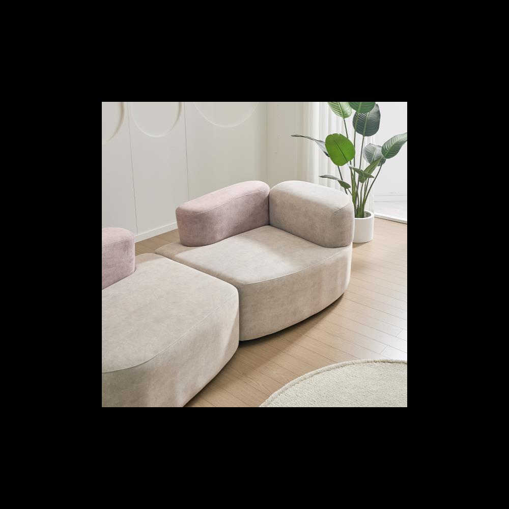 109 카라 3인용 디자인 소파ㅣ혼합색상