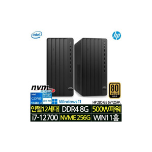 3년 워런티 인텔 i7 데스크탑 본체 가정용 컴퓨터 사무용 PC 프로 TWR 280 G9 6Y4Z5PA_WIN11H