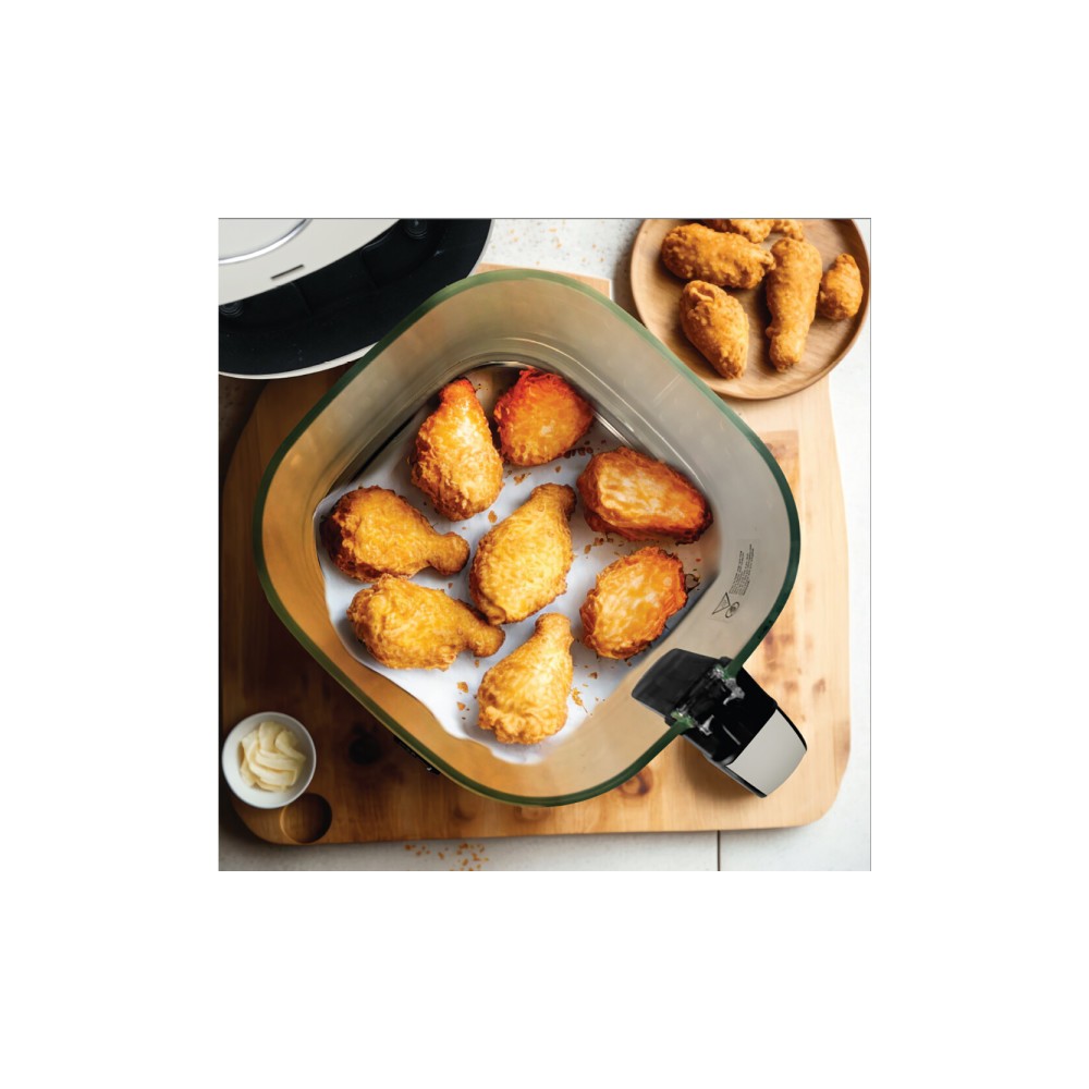 유리 글라스 에어프라이어 4.5L_짐머만 AF4543 미니 소형 가정용 원룸 캠핑 am_2024년형 신상품