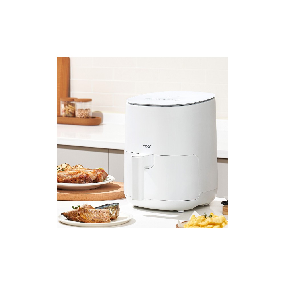 혼요 에어프라이어 미니 소형 에어프라이기 친환경코팅 바스켓 에어후라이기 2.5L 화이트