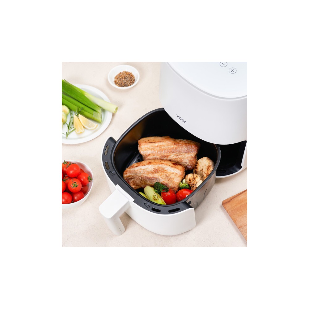 혼요 에어프라이어 미니 소형 에어프라이기 친환경코팅 바스켓 에어후라이기 2.5L 화이트