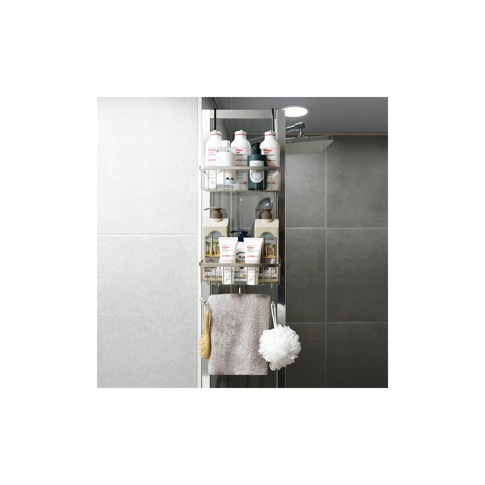 스테인레스 다용도 걸이형 욕실 선반 2단