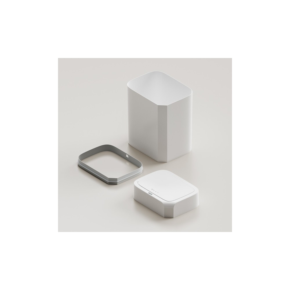 OLLY 1+1 자동센서 스마트 휴지통 대용량 가정용 화장실 음식물 냄새차단 종량제 쓰레기통 12L/16L