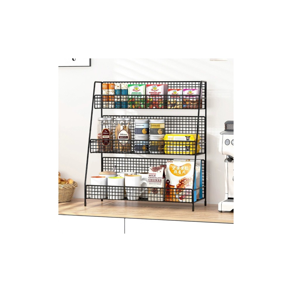 철재 3단 거실 주방 틈새 수납장 수납 선반 수납함