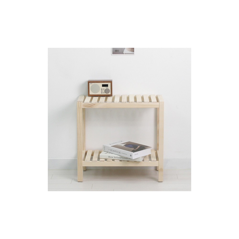 원목 신발장 선반 수납장 2단500 신발정리대 옹이없는 100% 프리미엄 원목소재