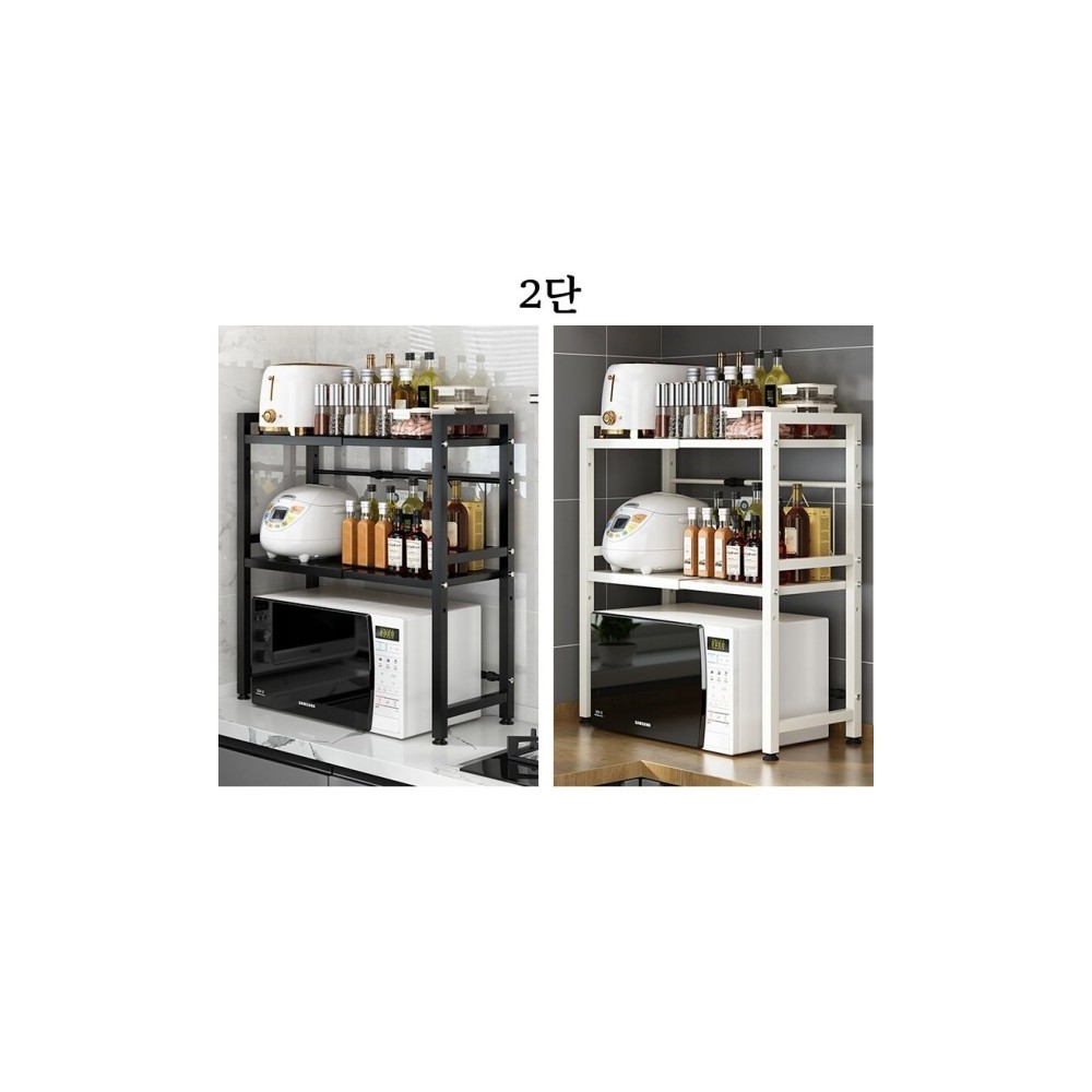 전자렌지선반 주방 넓이 높이 조절 스탠드선반 수납선반 밥솥선반