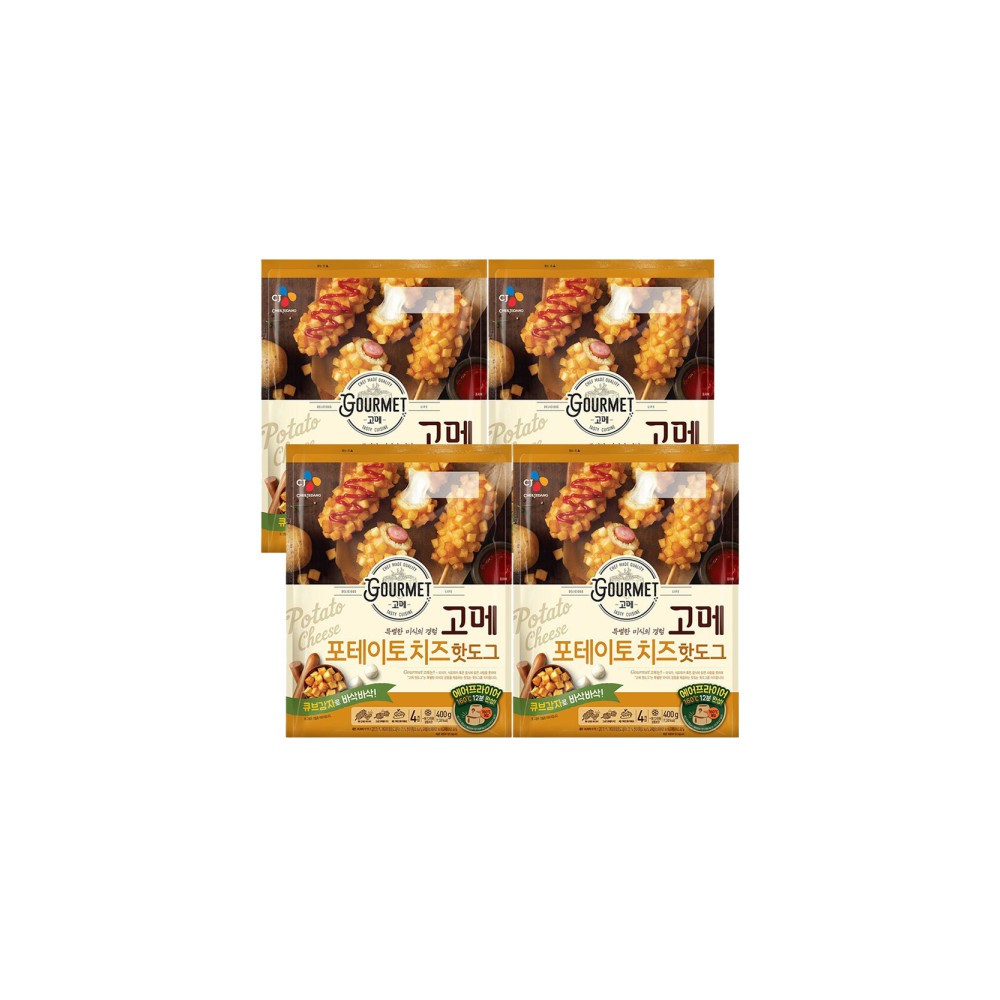 고메 포테이토치즈 핫도그 400g (냉동) 4개