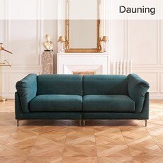 다우닝 에바 3인 헤드레스트 패브릭 소파 (색상:오트밀)