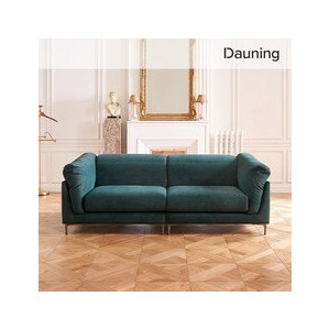 다우닝 에바 3인 헤드레스트 패브릭 소파 (색상:오트밀)